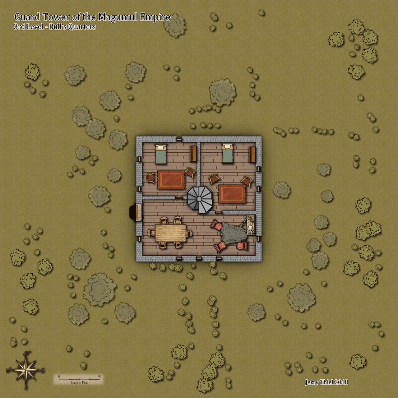 Nibirum Map: guard tower 3rd floor by Jerry Thiel